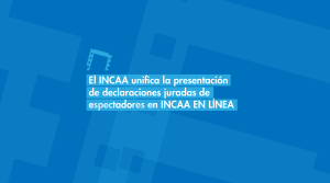 presentación de declaraciones juradas de espectadores en INCAA EN LÍNEA